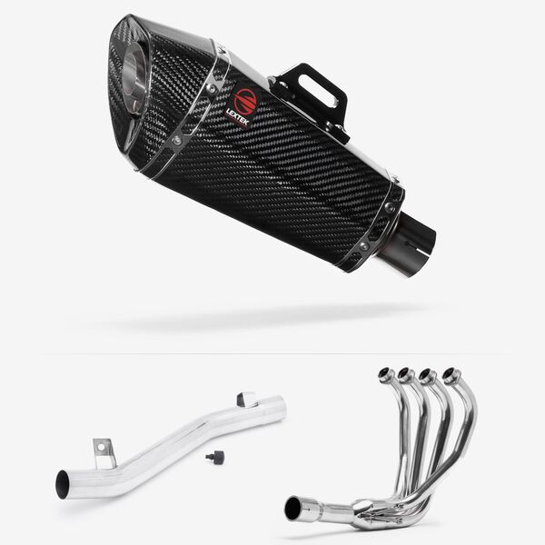 Lextek XP8C Carbon Fibre Exhaust System 210mm for Suzuki GSF 1200 Bandit (95-06)