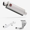 Lextek OP1 Matt S/Steel Exhaust System 350mm for Suzuki GSF 1200 Bandit (95-06)