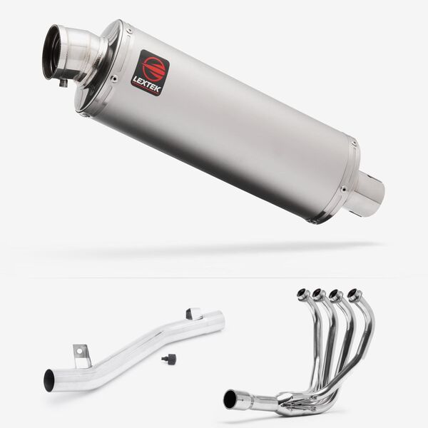 Lextek Stainless Steel OP1 Matt Exhaust System 350mm for Suzuki GSF 600/650/1200 Bandit (95-06)