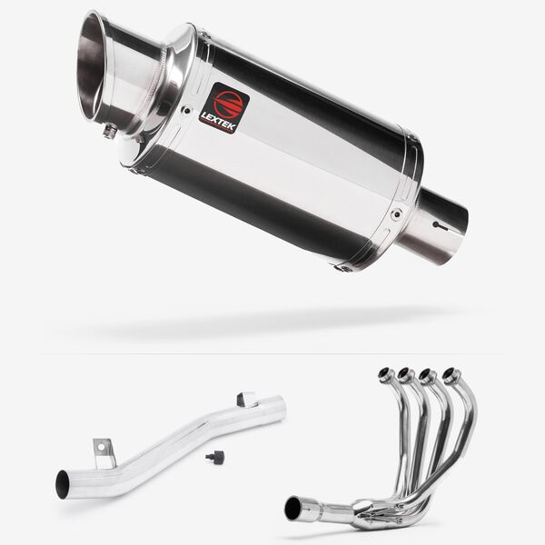 Lextek Stainless Steel YP4 Stubby Exhaust System 200mm for Suzuki GSF 600/650/1200 Bandit (95-06)