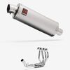 Lextek Matt Stainless Steel OP1 350mm Exhaust System for Kawasaki Z800 (13-16)