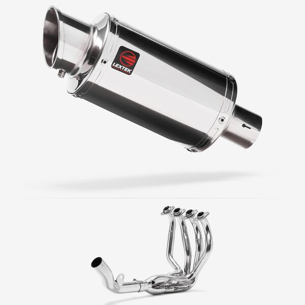 Lextek Stainless Steel YP4 Stubby Exhaust System 200mm for Kawasaki Z800 (13-16)