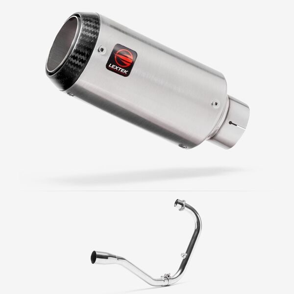 Lextek Matt Stainless Steel CP1 150mm Exhaust System for Lexmoto Michigan 125