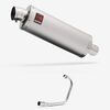 Lextek Stainless Steel OP1 Matt Exhaust System 350mm for Lexmoto ZSB 125