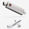Lextek Stainless Steel OP1 Matt Exhaust 350mm with Link Pipe for Honda CBF 600 (04-07)