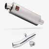 Lextek OP1 Matt S/Steel Exhaust 350mm with Link Pipe for Honda CBF 600 (04-07)