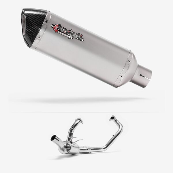 Lextek Stainless Steel ST1 Matt Exhaust System 300mm for KTM 1290 Super Duke (14-19)