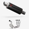 Lextek Carbon Fibre GP8C GP Stubby Exhaust System 240mm High Level for Yamaha MT-09 (13-20)