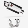 Lextek YP4 S/Steel Stubby Exhaust System 200mm High Level for Yamaha MT-09 (13-20)