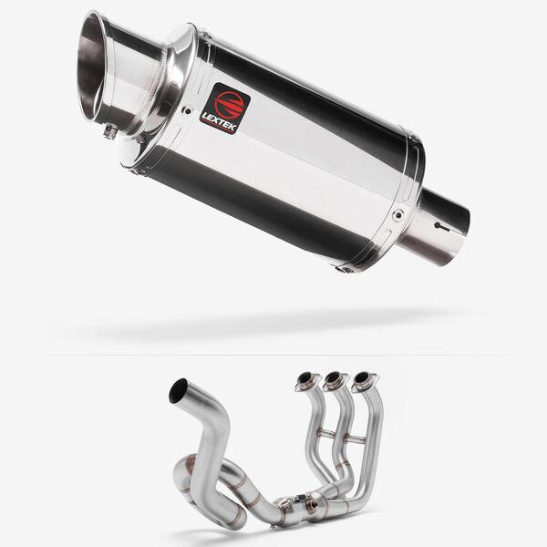 Lextek Stainless Steel YP4 Stubby Exhaust System 200mm High Level for Yamaha MT-09 (13-20)