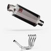 Lextek Dark Tint Stainless Steel OP16 Full Exhaust System 250mm for Suzuki GSXR 1000 (01-06)