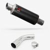 Lextek Carbon Fibre GP8C GP Stubby Exhaust 240mm with Link Pipe for Suzuki SV650 (16-20)