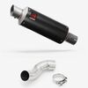Lextek Carbon Fibre GP8C GP Stubby Exhaust 240mm with Link Pipe for Kawasaki Z900 (17-19)