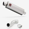 Lextek Matt Stainless Steel OP1 350mm Exhaust with Link Pipe for Kawasaki Z900 (17-19)