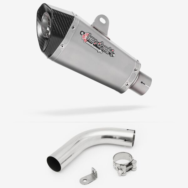 Lextek XP10 Matt S/Steel Exhaust 210mm with Link Pipe for Honda CB1000R (08-17)