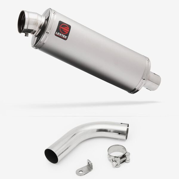 Lextek OP1 Matt S/Steel Exhaust 350mm with Link Pipe for Honda CB1000R (08-17)