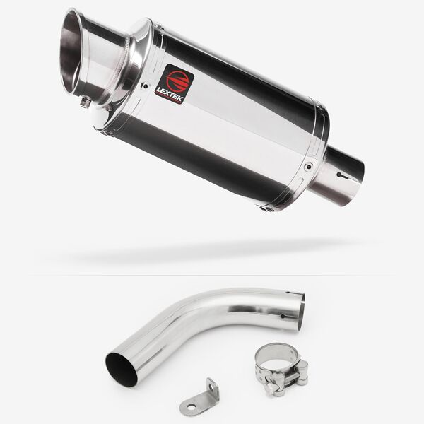 Lextek YP4 S/Steel Stubby Exhaust 200mm with Link Pipe for Honda CB1000R (08-17)