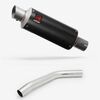 Lextek Carbon Fibre GP8C 240mm Exhaust with Link Pipe for Triumph Tiger 800 (10-19)