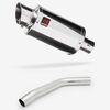 Lextek Stainless Steel YP4 Stubby Exhaust 200mm with Link Pipe for Triumph Tiger 800 (10-19)