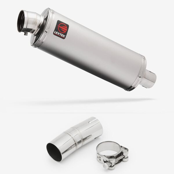 Lextek Stainless Steel OP1 Matt Exhaust 350mm with Link Pipe for Honda CRF1000 Africa Twin (16-19)