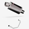 Lextek Dark Tint Stainless Steel OP15 Full Exhaust System 200mm for Lexmoto Venom / Viper 125