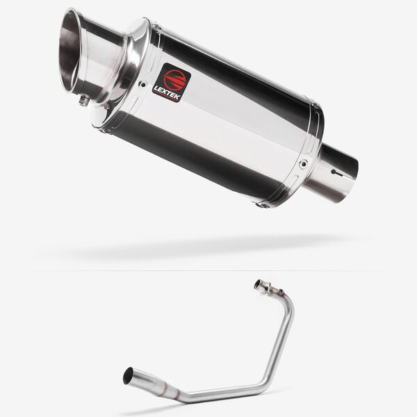 Lextek YP4 S/Steel Stubby Exhaust System 200mm for Kiden Aries, Pisces, Aquarius andLexmoto Oregon,