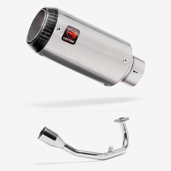 Lextek Matt Stainless Steel CP1 150mm Exhaust System for Lexmoto Diablo 125 / SRT125