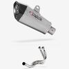 Lextek Stainless Steel XP10 Matt Exhaust System 210mm for Kawasaki ER6, Ninja 650, Z650, Versys 650