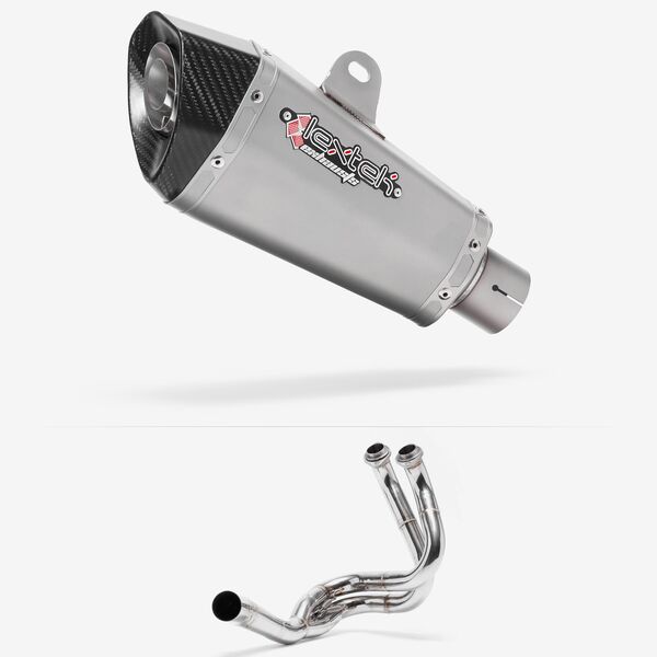 Lextek Stainless Steel XP10 Matt Exhaust System 210mm for Kawasaki ER6, Ninja 650, Z650, Versys 650