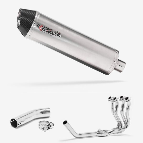 Lextek RP1 Gloss S/Steel Oval Exhaust System 400mm for Suzuki GSXR 600/750 (11>)