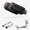 Lextek Carbon Fibre CP8C Exhaust System 150mm for Kawasaki Z1000 (10-19)