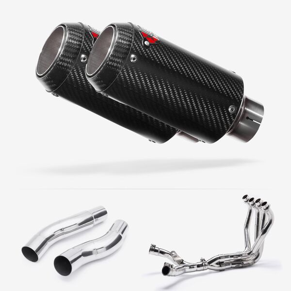 Lextek Carbon Fibre CP8C 150mm Exhaust System for Kawasaki Z1000 (10-19)