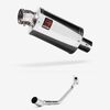 Lextek Stainless Steel OP4 Polished Exhaust System 200mm for Peugeot Speedfight 3 125 (09-16)