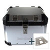 Lextek Aluminium Top Box 33L with Mounting Plate for BMW R1200 GS (08-12) Silver